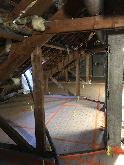 Chantier de réhabilitation d'immeubles à trois étages - Angers (49)